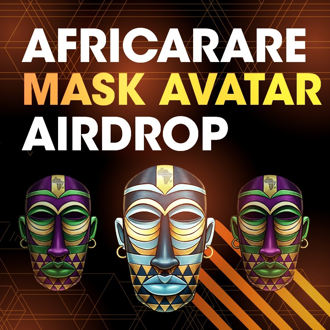 🎭 Tribe up! The Africarare Mask Avatar Airdrop is coming soon! 

Make sure to collect these exclusive, culturally rich masks as part of the Abada rewards so you can be ready for the snapshot! 

Embrace the mystery and magic soon!
africarare.io/profile/rewards