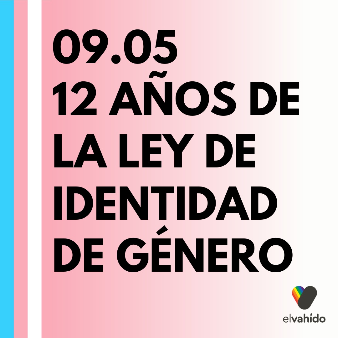🗓 12 años de la Ley de Identidad de Género. 

👉🏼 La Ley, sancionada en 2012, ubicó a Argentina a la vanguardia en el mundo, da el Derecho a la Identidad de Género y a su libre expresión y desarrollo.
