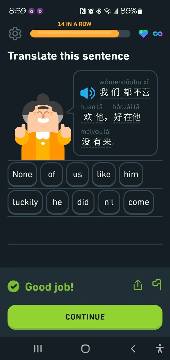 Strange Duolingo Sentences (@DuolingoStrange) on Twitter photo 2024-05-11 03:19:00