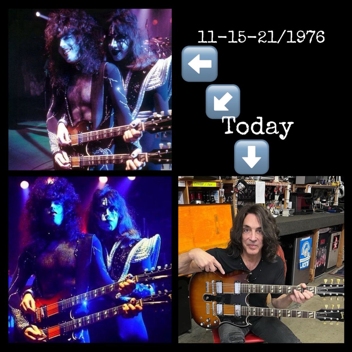 #KISStory: the creepy #HardLuckWoman video guitar as it appears recently. The guitar where both Paul and Ace were playing at the same time. I’m sorry. Creepy to me THEN and now. Too many manly bits in close proximity to… manly bits. ( Think Ace agrees) Pic from Paul’s X account-…