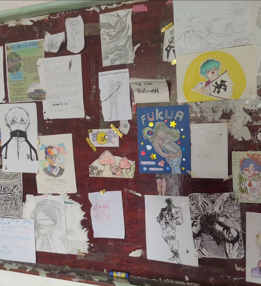 __garabatines's tweet photo. #skullgirlsfukua I did for my school's bulletin board. No one uses it for what ut actually is. It's covered in drawings.
//////
#Skullgirls #sgmobile #Fukua https://t.co/OcczatMbn2