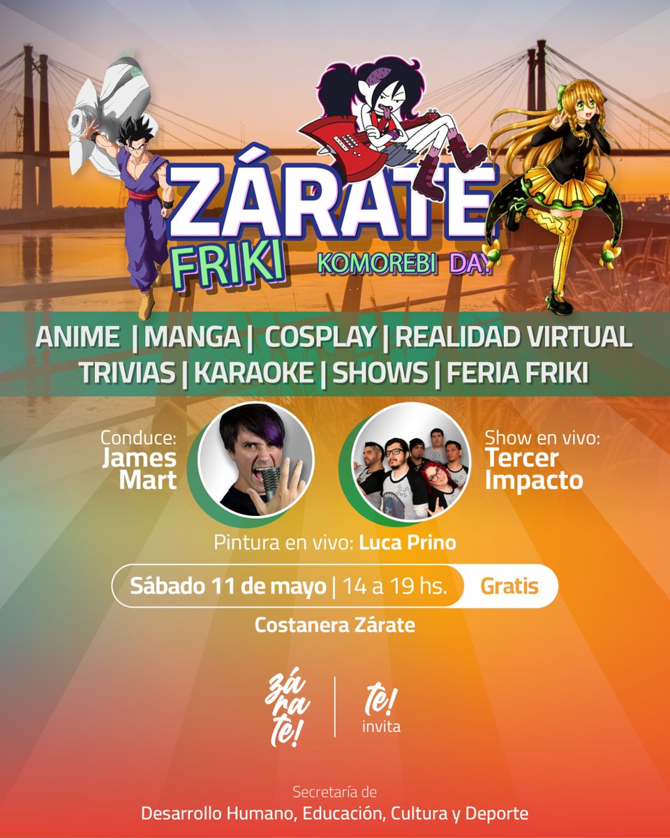 MuniZARATE's tweet photo. ¡Preparate para nuestra #AgendaDelFinde! 🌟
🎭Descubrí todas las actividades y eventos que tenemos para vos. https://t.co/R6hFnq4Zv5