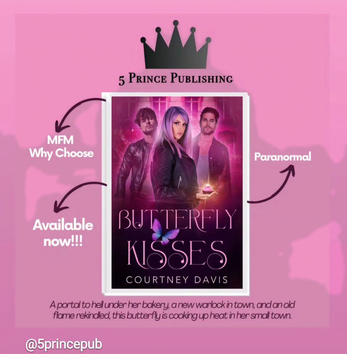 A portal to hell under her bakery, a new warlock in town, and an old werewolf flame rekindled, this butterfly shifter is cooking up heat in her small town: Courtney Davis' newest paranormal romance shows you can have your cake and eat it too. a.co/d/0H6eHgp