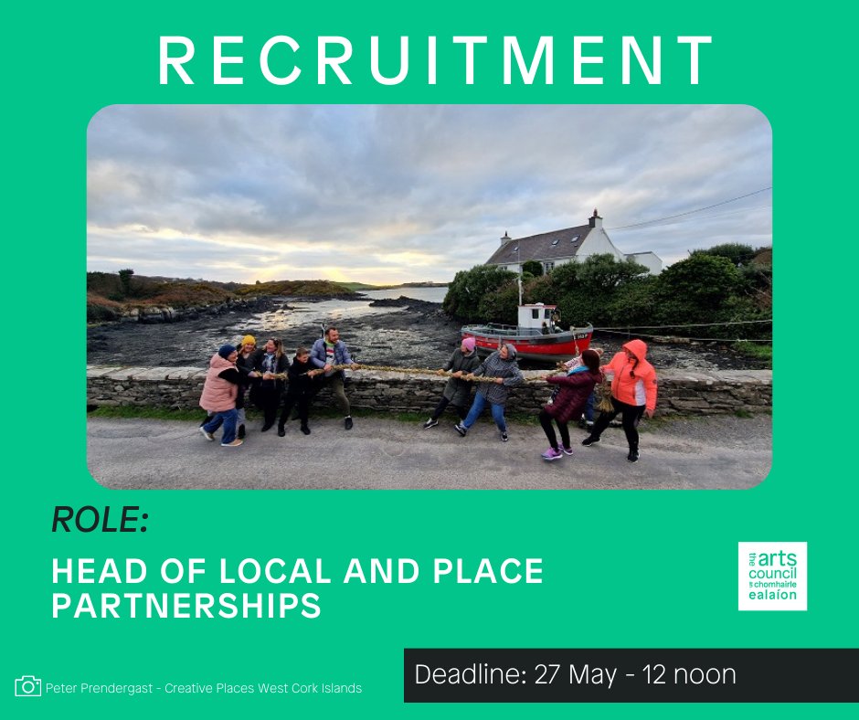 We’re currently accepting applications for an exciting role: 🔹 Head of Local and Place Partnerships Deadline: 27 May - 12 noon Apply now: artscouncil.ie/about/Head-of-…