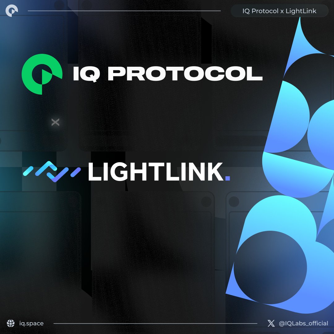 #IQProtocol x @LightLinkChain 🧠⚡️

Our collaboration represents a major advancement in our goal to revolutionize Web3 gaming and NFT communities, by introducing unmatched scalability, efficiency & affordability to our shared ecosystem 👾

Read more: medium.com/iq-protocol/un…