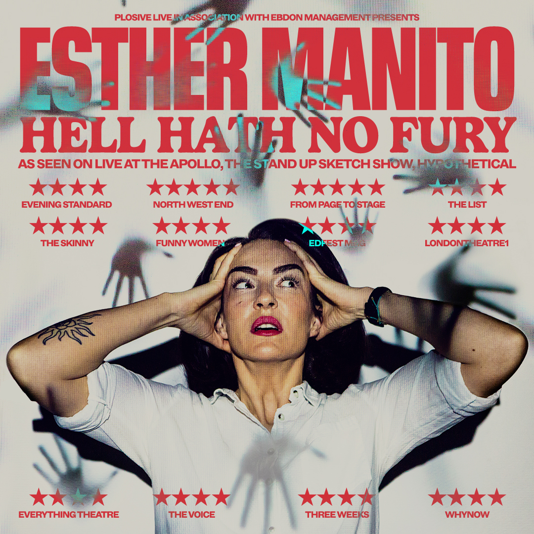 TONIGHT - Still a few tickets left for @Esther_Manito's barnstorming show Hell Hath No Fury at @AlmaBristol! “Simply brilliant” ★★★★ The Voice chucklebusters.com/events/esther-…