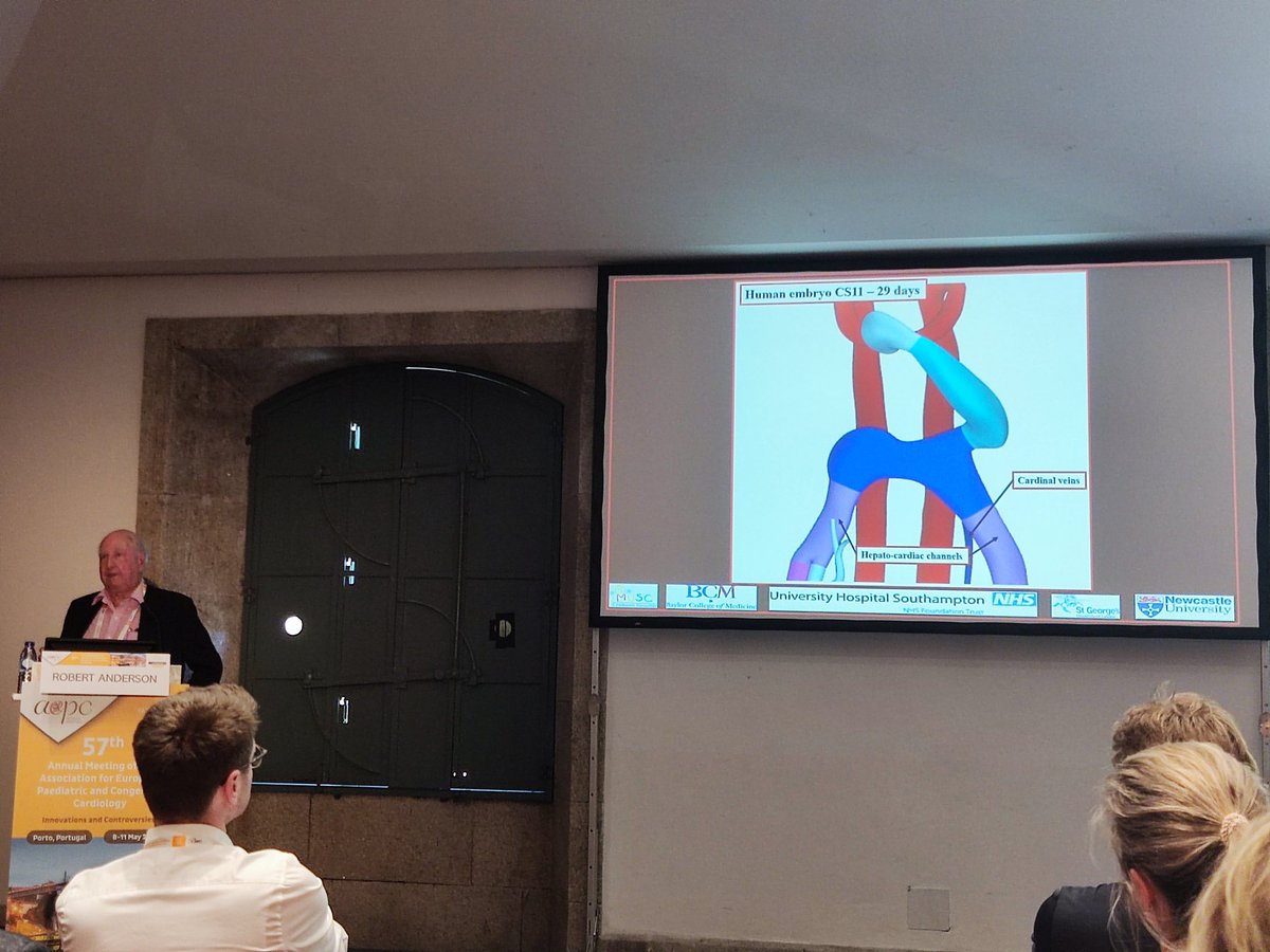 Full capacity at #AEPC2024 to learn about embryology & hyper trabeculation of left ventricle from the legend Robert 'Bob' Anderson