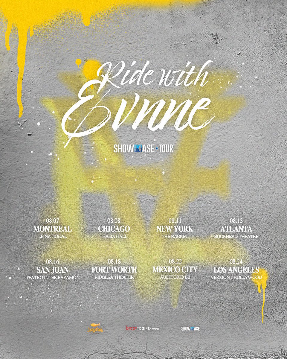 #ENNVE ✨SURPRISE!✨ Come 'Ride With EVNNE' as they embark on their first North American tour this summer 🙌! 🎟️Ticket information will be announced soon, so please keep up to date on our socials! #ShowKase #KPOP_ShowKase #EVNNE #이븐 #EVNNEinNorthAmerica #RIDE_WITH_EVNNE_TOUR