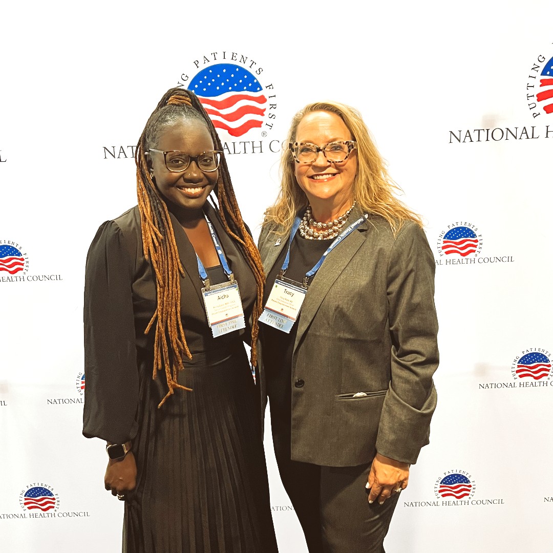 @Power4Patients Sr. Director of Programs Aicha Diallo & CEO @TracyRode proudly representing on day two of the @NHCouncil Science of Patient Engagement Symposium at the @PressClubDC. We even got to say hi to our Board Member, Eric Vicks. #SPES2024 #PuttingPatientsFirst