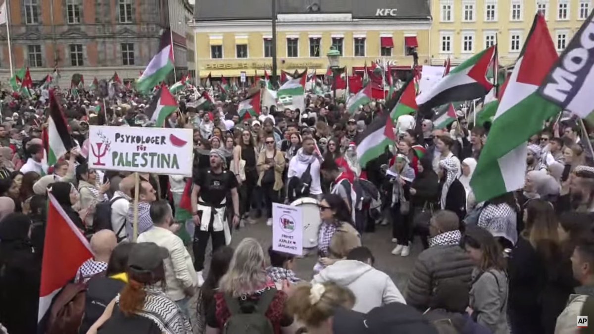 Pro-Palestinian protest at Eurovision (Malmo, Sweden).
