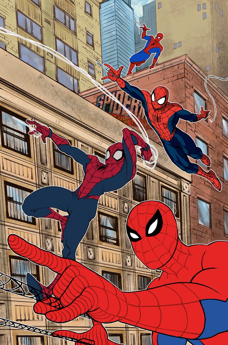 Do you have a favorite animated Spidey? Cool artwork by @haru_ch1 #SpiderMan