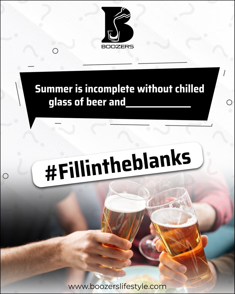 What can be the best with chilled beer of glass in Delhi's summer?

Boozers Lifestyle
☎️ +91-8800018026
🌐 boozerslifestyle.com

#boozers #boozerslifestyle #booze #summer #beer #fillintheblanks #summerwaves #delhisummer #summertime #summerday #summervibes #chilledbeer