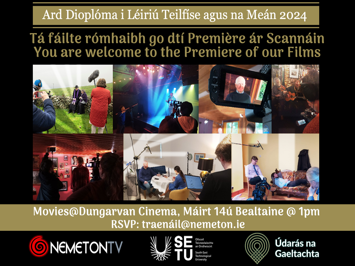 BÍGÍ LINN AR AN MÁIRT! JOIN US ON TUESDAY! 🎉🎉🎉🎉 🎥🎥🎥🎥🎬🎬🎬🎬 @nemetontv | @setuireland | @udarasnag #premiere #studentfilm #film #gearrscannáin #scannáin #teaser #trailer