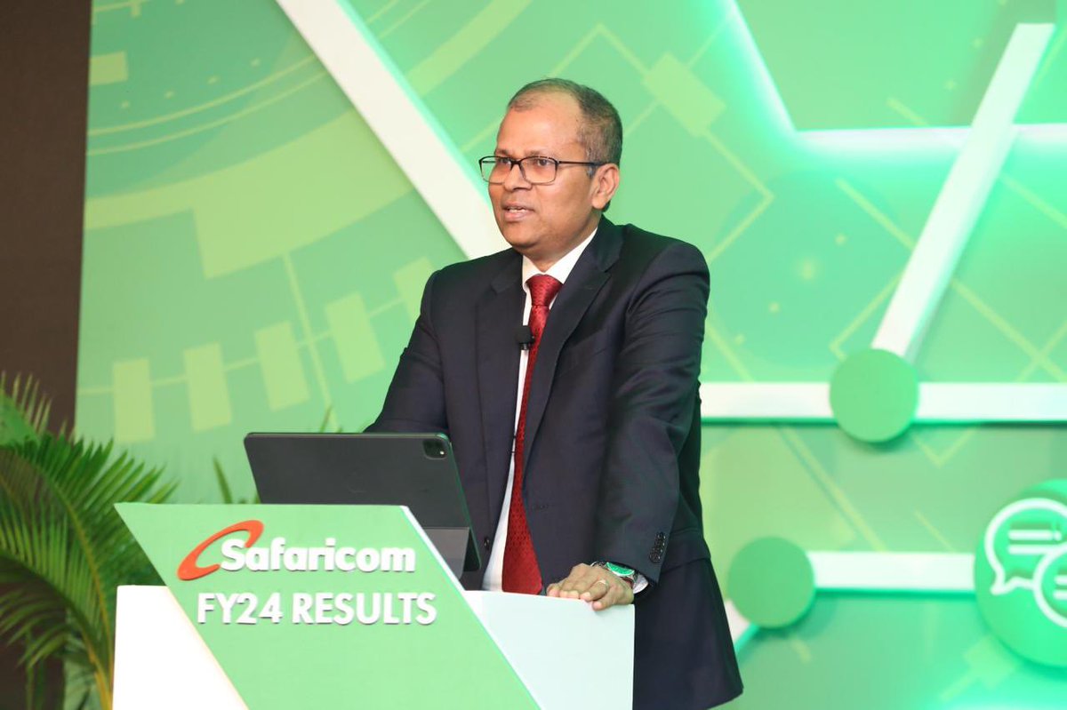 Earlier today, I had the privilege of joining our Chairman, Adil Khawaja and our CEO, @PeterNdegwa_ , as we announced Safaricom Group’s FY24 results. We are thrilled to announce our outstanding performance for the past fiscal year. Our steadfast dedication to innovation and