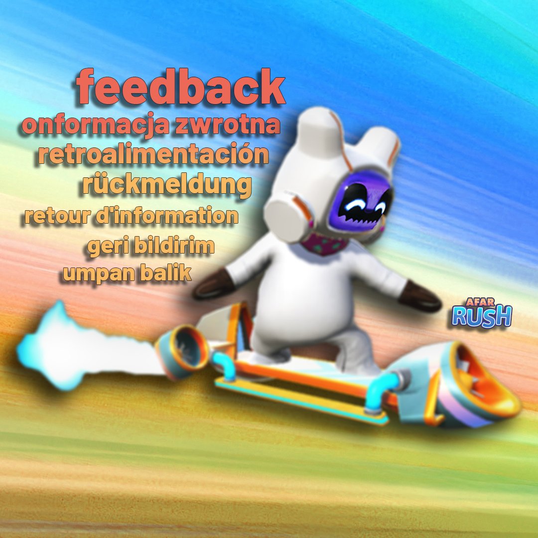🌟 We Need Your Feedback 🌟

It's fantastic to see AFAR Rush is being played so much right now! 🏃 But to make the game even better, we need your feedback and suggestions.

What do you like about the game? What is causing you issues? What do you want to see more of? Let us know