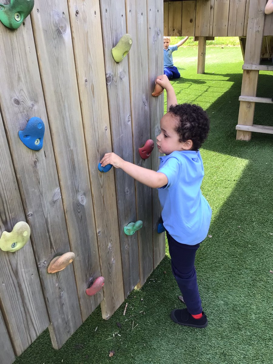 Having fun on the castle and exploring the outdoor classroom.
