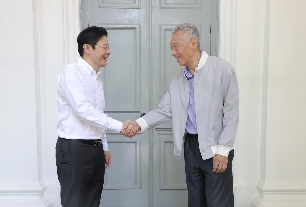 LawrenceWongST's tweet photo. Today was Prime Minister @leehsienloong’s final Cabinet meeting as Prime Minister. We are grateful for his service &amp; leadership. As I prepare to take over the baton, I am also grateful for the support of my colleagues. https://t.co/wW0k1F5MdS
