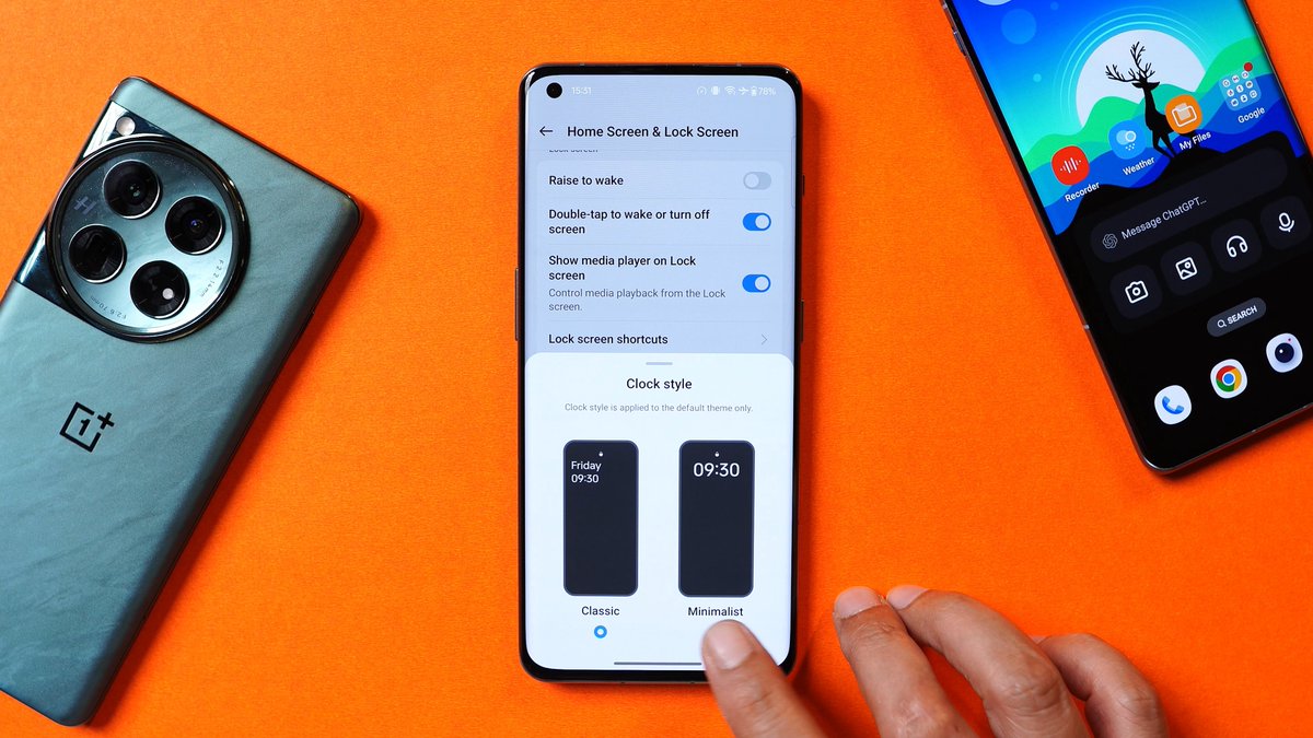 2️⃣🔒 Lock Screen Update: Check out the new horizontal clock style for a minimalist look right on your lock screen. Customization options are expanding – stay tuned for more in future updates! ⏲️ #TechUpdate
