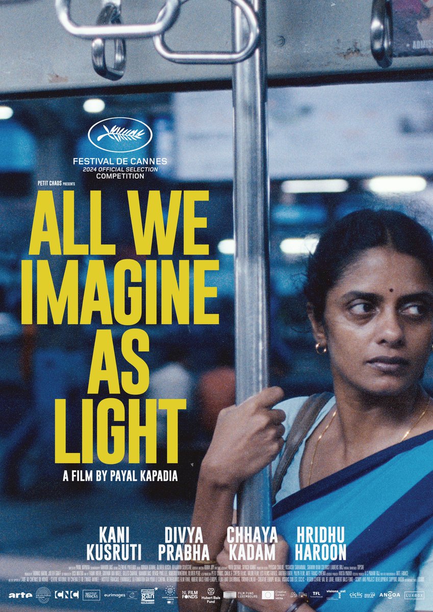 We're excited to launch the first poster for Payal Kapadia's All We Imagine As Light, starring Kani Kusruti, Divya Prabha and Chhaya Kadam and premiering In Competition at the 2024 Cannes Film Festival. The first Indian film In Competition in 30 years, it's not to be missed!