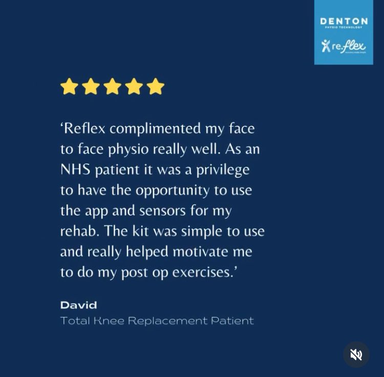 DentonPhysioTec's tweet image. Evidence based tech to help you get the best out of your hip or knee replacement or to help you self manage your osteoarthritis. 

Get in touch with us today. Our patients love Reflex! #rehab #physio #physio #rehabmatters #nhs #waitinglists #kneesurgery #hipsurgery