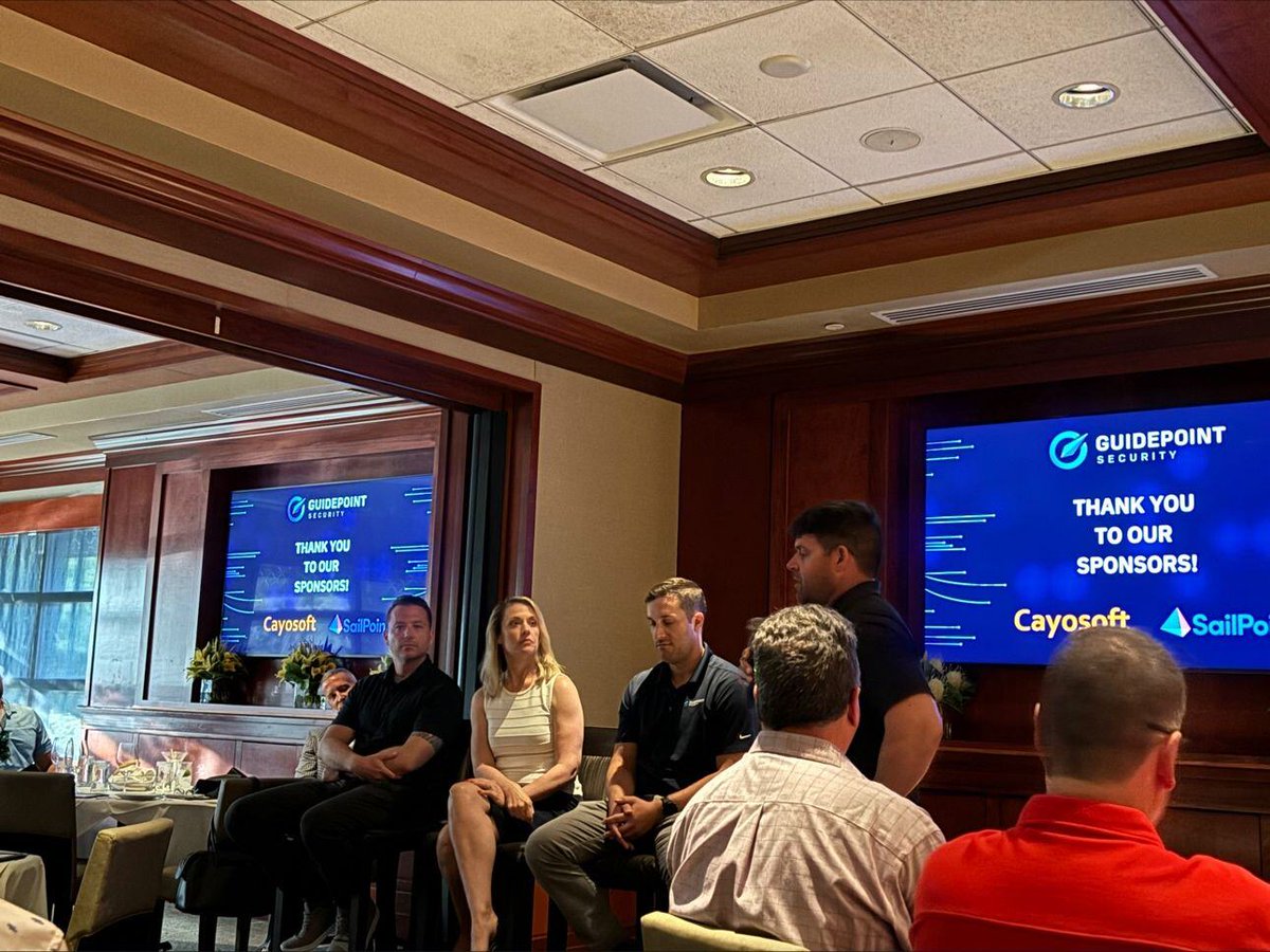 This week #TeamCayosoft joined @GuidePointSec and @SailPoint for an insightful evening alongside #IAM and Security Leaders in Tampa. Thanks to everyone for making it an unforgettable event! 🌟 

#ITnetworking #IAM #cybersecurity #tampatech #identitysecurity #techevents