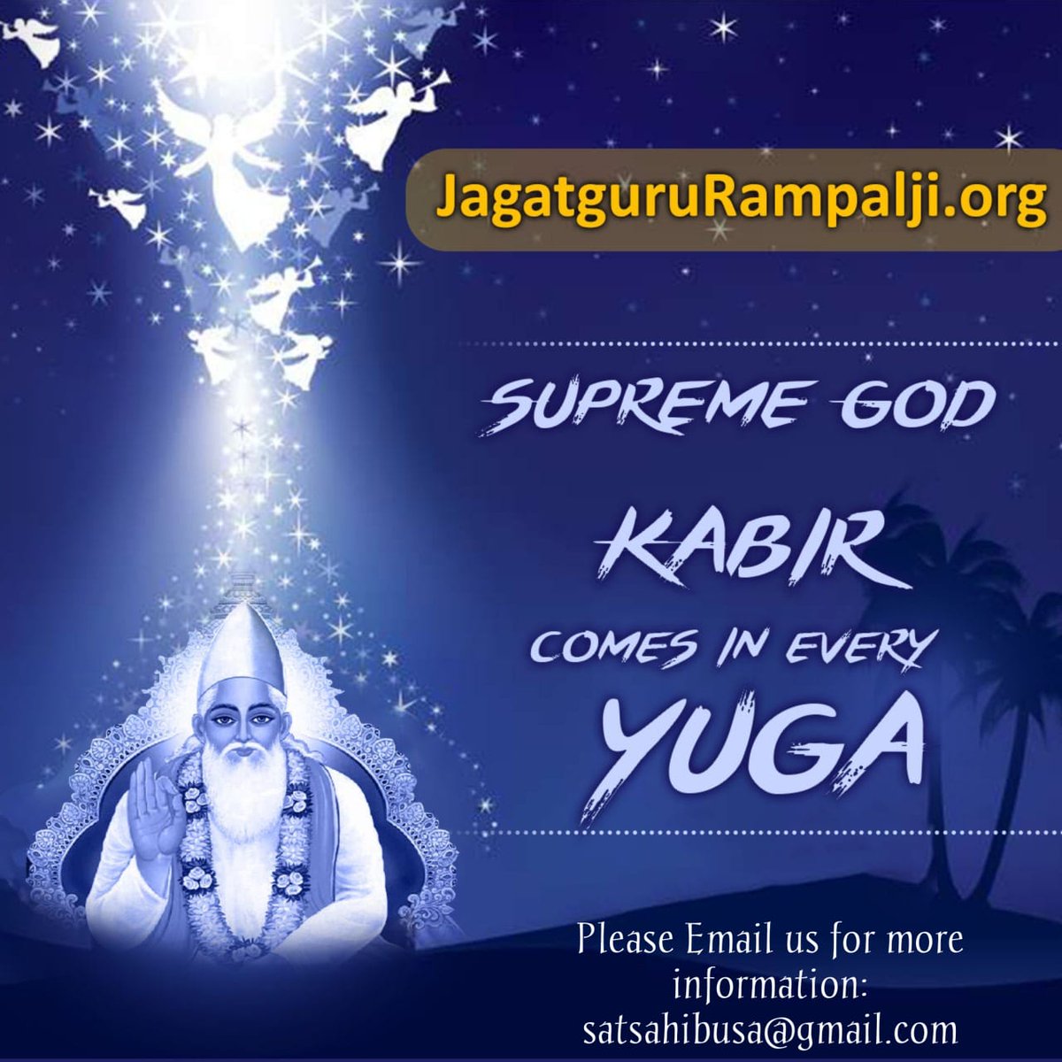 #GodNightWednesday 
Complete God KavirDev (Supreme God Kabir), even prior to the knowledge of the Vedas,was present in Satlok,and has also Himself appeared in all the four yugas to impart His real knowledge.
@SaintRampalJiM
Visit Satlok Ashram YouTube Channel
#WednesdayMotivation