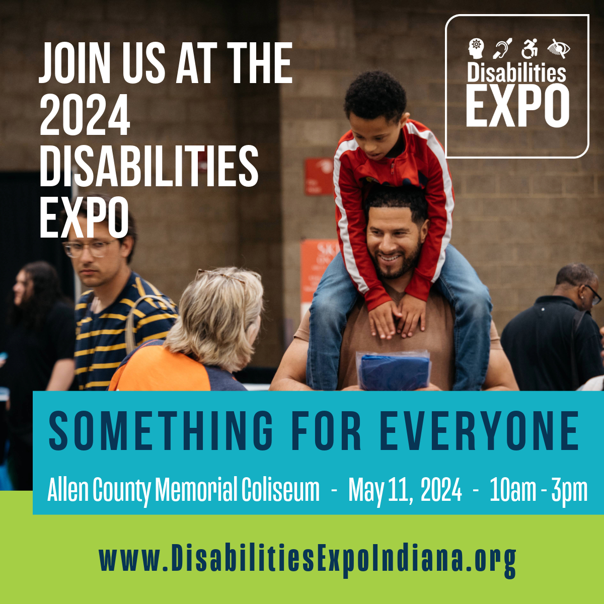 THIS WEEKEND 💙💚 The Disabilities Expo visits @acwmc this Saturday! ⭐ Over 100 Exhibitors ⭐ Adaptive Sports ⭐ Fashion, Dance, & Musical Performances ⭐ Art Exhibit & Sale ⭐ Door Prizes ⭐ Hearing Screenings & IEP Workshops Free admission & parking! disabilitiesexpoindiana.org