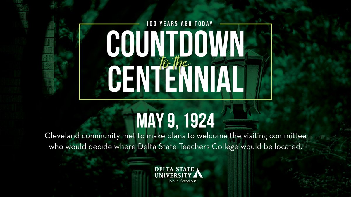 On this day in Delta State history: The Cleveland community met to make plans to welcome the visiting committee who would decide where Delta State Teachers College would be located.