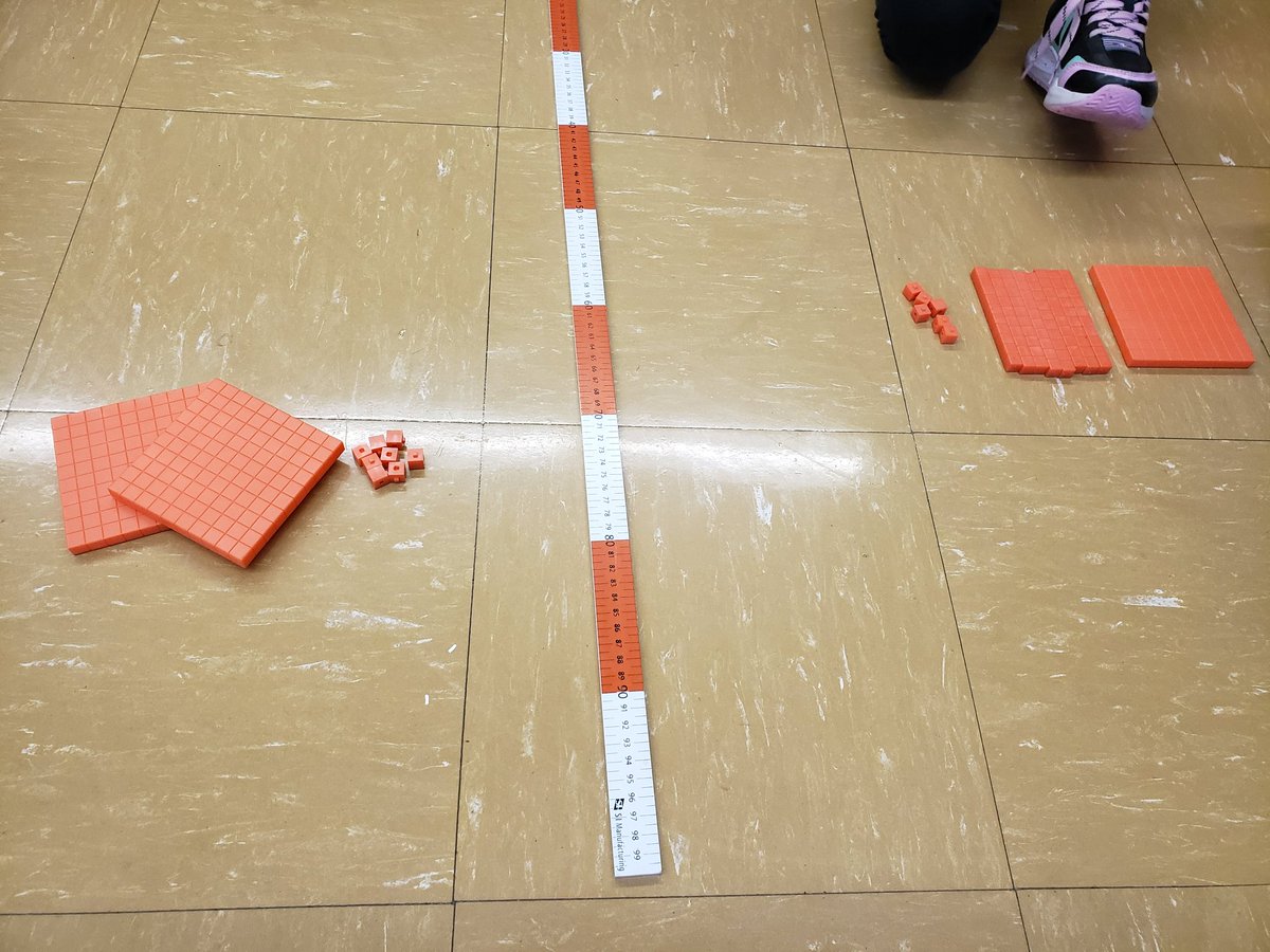 Playing 'Race to 2 Metres' gave us lots to talk about today: comparing numbers, finding the difference, ten more than a number, converting cm to m, and regrouping and representing numbers different ways. I love simple games that cover multiple outcomes! #HRCEmath