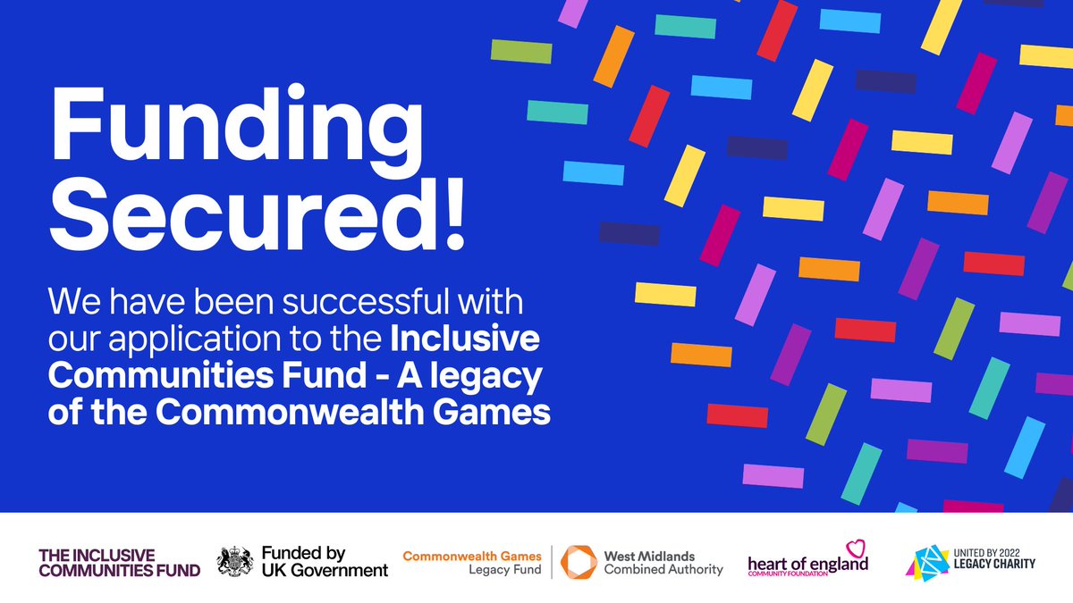 Exciting news! We're thrilled to announce our £31995 grant from the #InclusiveCommunities Fund—a £9M initiative inspired by the Commonwealth Games. Focused on community impact we're ready to make a lasting difference in Wolverhampton & beyond! Stay tuned for more!