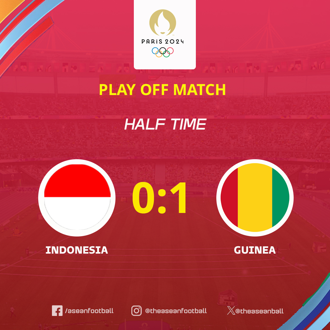 ✨2024 MEN'S FOOTBALL IN OLYMPIC QUALIFIERS | Play off Match HT: Indonesia 🇮🇩 0️⃣ - 1️⃣ 🇬🇳 Guinea #PSSI #Olympic2024