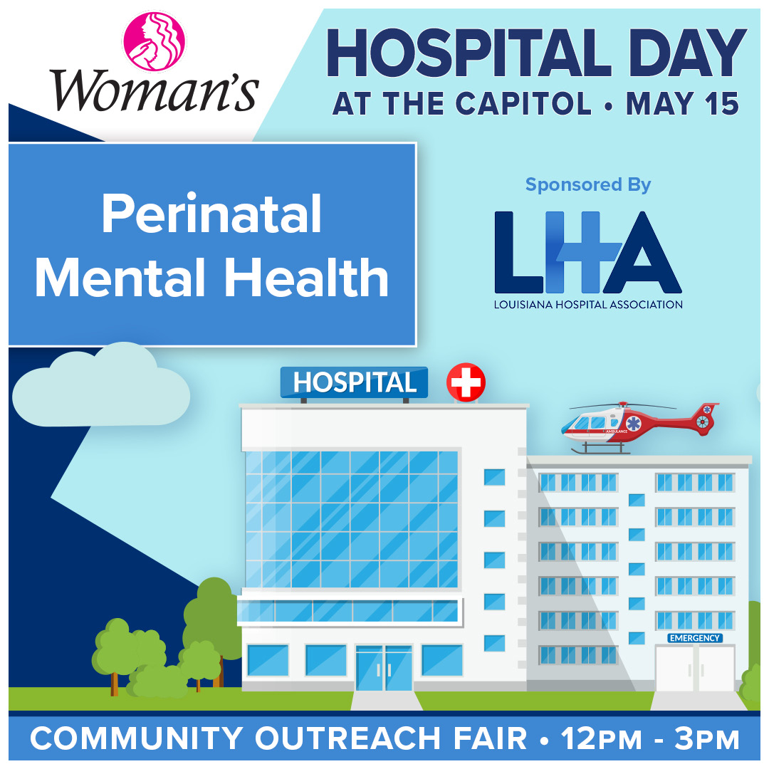 Visit LHA’s Community Outreach Fair on May 15 to learn how @WomansHospital is addressing maternal mental health by building an inpatient perinatal mental health unit for pregnant/postpartum women. #LaHospitalDay #CaringForPatients #StrengtheningCommunities #lalege