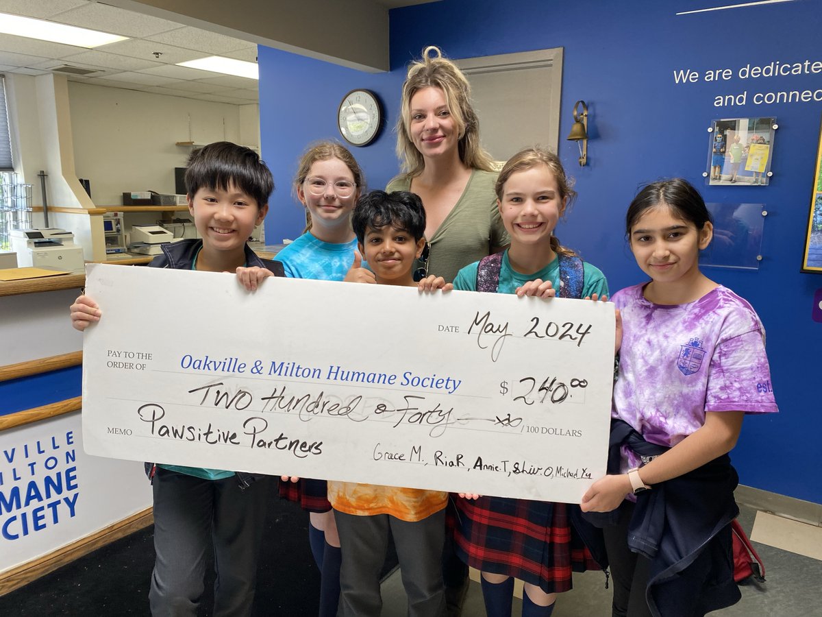 🐾 Our PYP Spirit Squad made a visit to the @OakvilleHumane yesterday, donating the funds raised. We are so proud of our students for their leadership and service, embodying @r0undsquare IDEALS! #MACCommunity #IBPYP #HumaneSociety #LeadershipAndService #RoundSquareIDEALS'