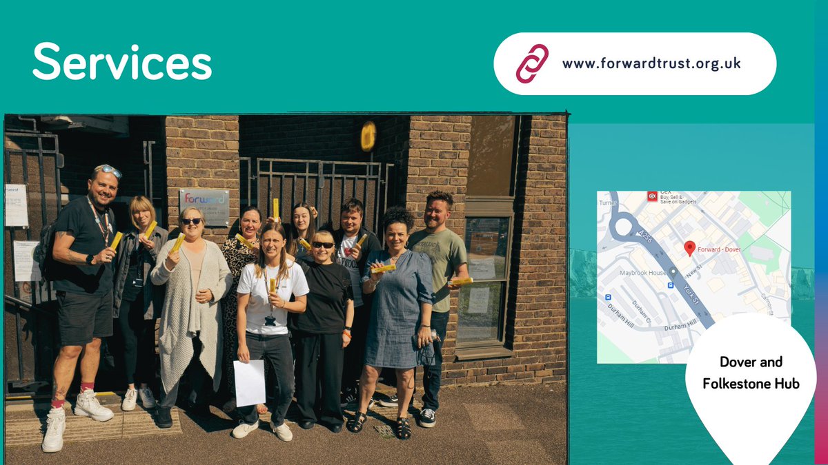 How great is this photo of our team at Dover and Folkestone Hub! 🌞 Sent in by @dazlarrr, Forward's superstar Inclusion Coordinator and Drug & Alcohol Practitioner, who visited the hub to provide best practice for administering #naloxone. Service info ⬇️ bit.ly/4buEBHl