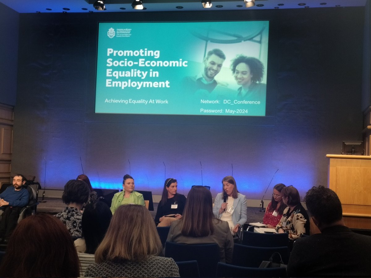 Niamh O'Connor from CPL and Eimear Harty from Bank of Ireland talk about employers expertise of supporting disability disclosure and policy development in consultation with employees at @ihrec #EqualityatWork conference