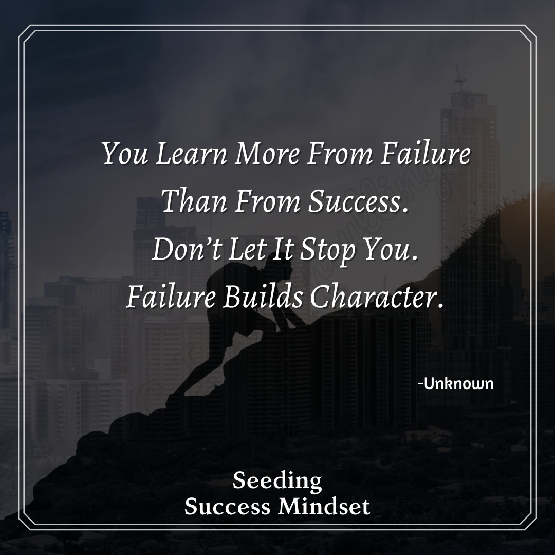 Failure 

#successquotes #successmindset #seedingsuccessmindset #successtips  #confidencecoach #personaldevelopment #habits