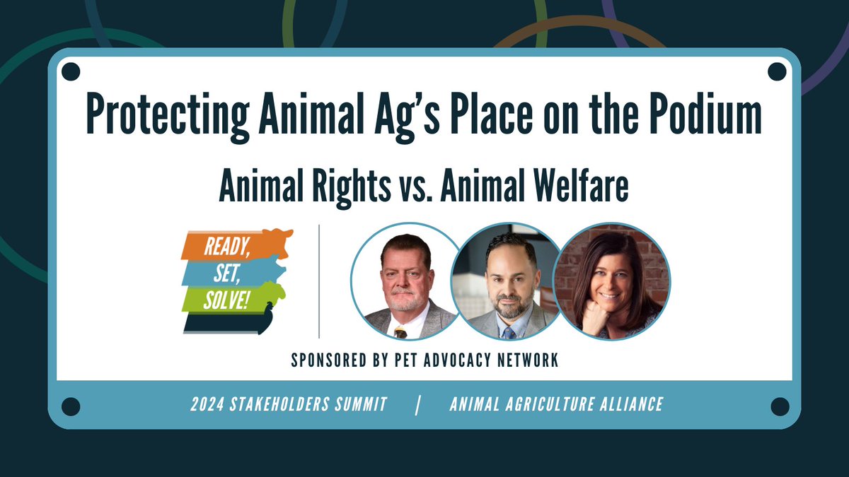 Up next: Jamee Eggers, Phil Guidry, and Mike Siemens while share insight on “Protecting Animal Ag’s Place on the Podium: Animals Rights vs Animal Welfare” sponsored @PetAdvocacy! 🥇 #AAA24