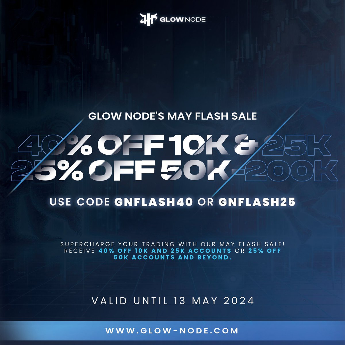 Unlock your trading potential with a limited time offer! 

Enjoy a 40% discount for 10k &amp; 25k
25% for 50k to 200k account size

Hurry and join discount on account purchases and dive into the world of profitable trading with us. Don't miss out on this opportunity to elevate your