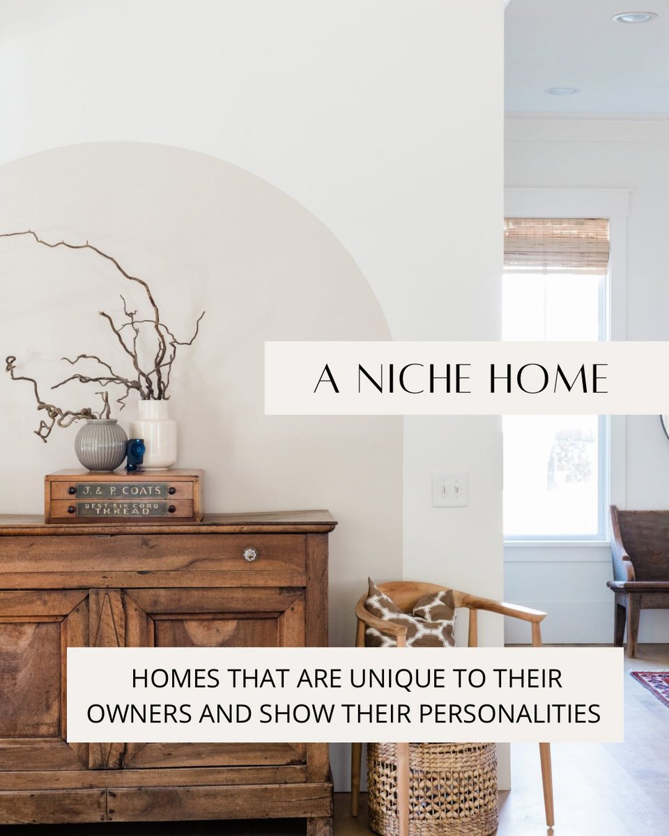 We have been LOVING seeing these home trends all over social media.

The 'Niche' Home: this is a home that reflects the owner's style & life. With decor from traveling to lamps passed down from their parents, this home is a one-of-a-kind design and we’re all for it.

#hometrends