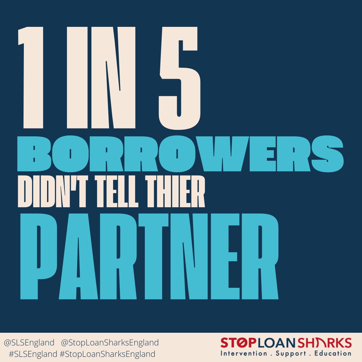 It can be hard to see when you're in a bad situation, let's start talking about debt and illegal lending. 
If you think you or someone you know is involved with a loan shark contact <a href="/SLSEngland/">Stop Loan Sharks England</a> on 0300 555 2222 or visit their website stoploansharks.co.uk 
#LetsTalkLoanSharks