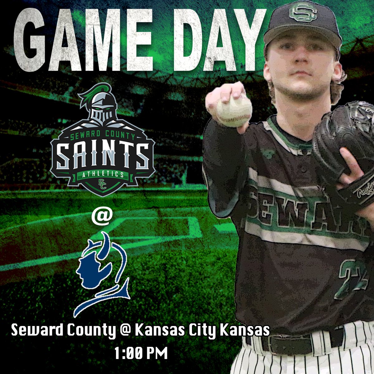 It's Playoff Time! ⚾️ Seward County begins their first round of the Region VI playoffs out east against the Blue Devils of KCK with game one of the series taking place at 1:00 PM 🔗 SewardSaints.com 📌 Kansas City, KS 📺 youtube.com/@4teez