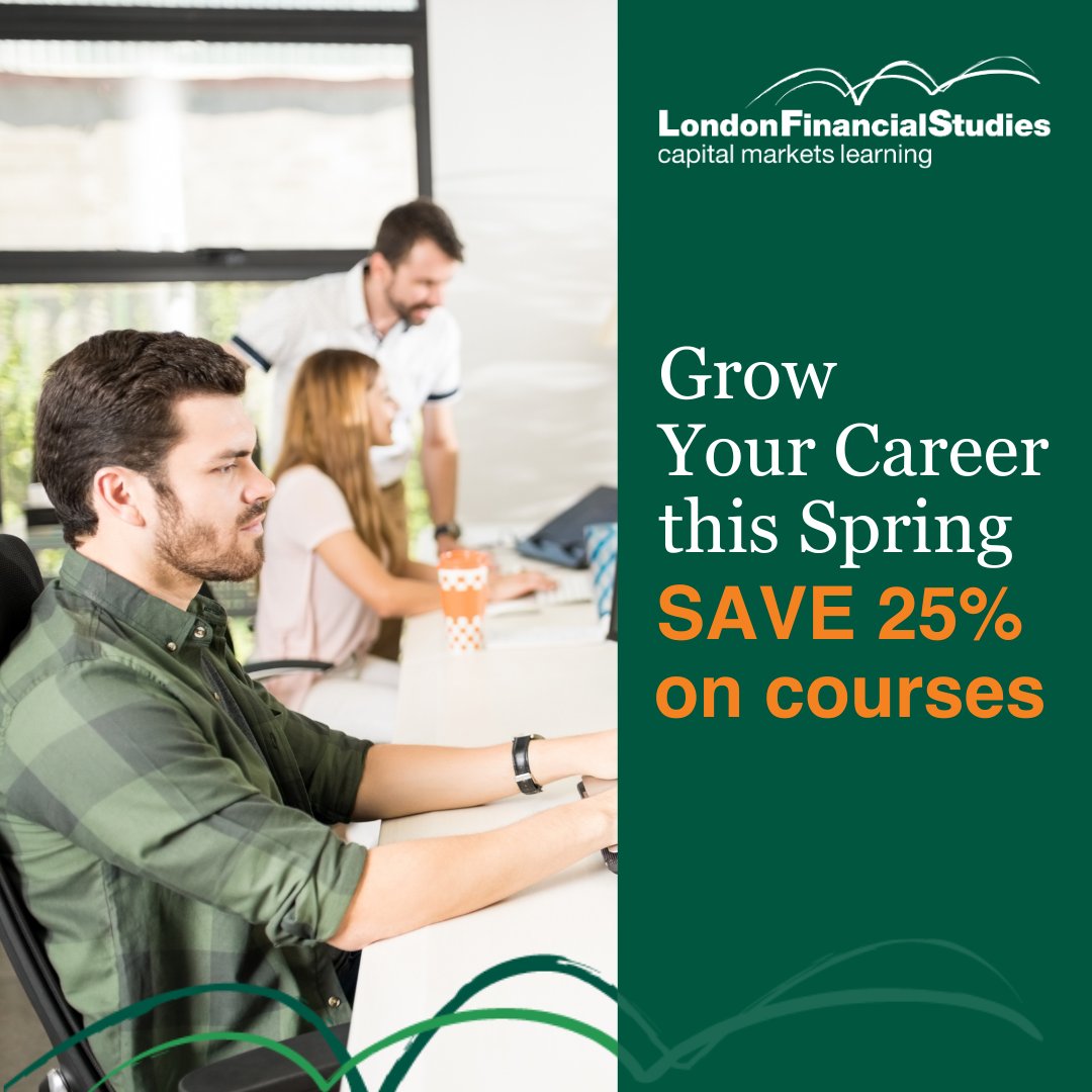 Grow your career this spring. We are offering 25% savings on any course if booked by the end of May 2024 to help you grow your knowledge and skills in capital markets. 

VIEW COURSES NOW - bit.ly/3URtZg7

#CapitalMarkets #ExecutiveEducation #PersonalDevelopment #Finance