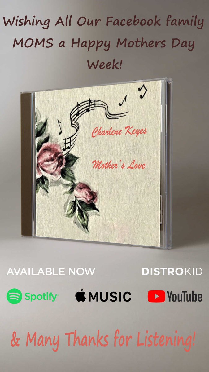 For All the Mothers we will Celebrate This Sunday a Song of Thanks for All You Do on all your favorite streaming sites!  #MothersDay