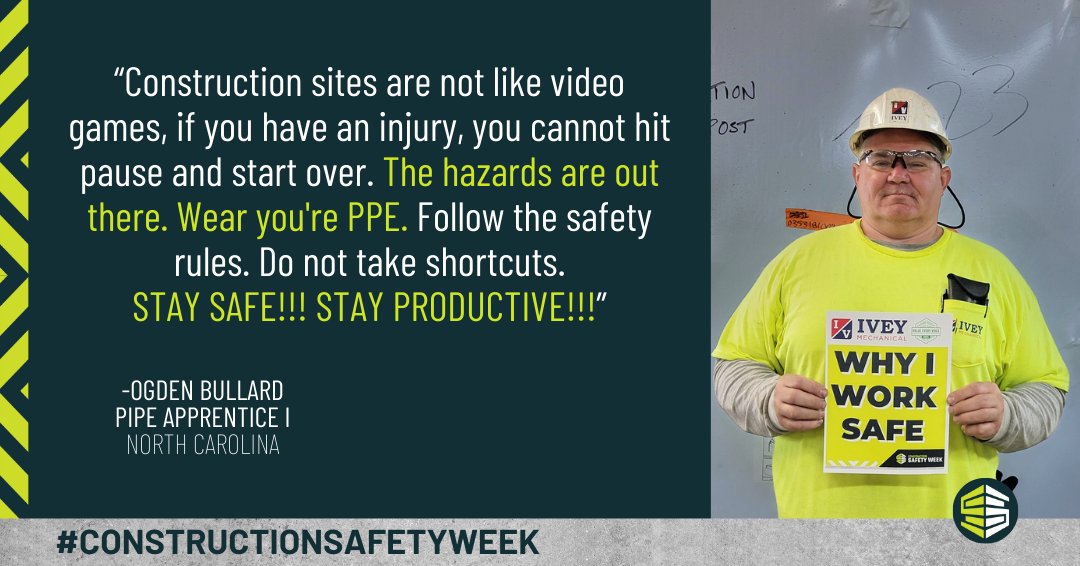 iveymechanical's tweet image. Our North Carolina division was named 2023 safe division of the year! Here&apos;s a safety tip from one of our NC employees.