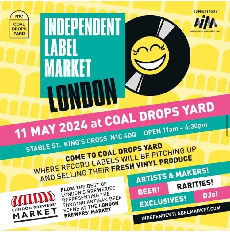 Hey! I have a bit of a stall at the Independent Label Market at Coal Drops Yard on Saturday. Come and say hello. Buy my stuff. I might have some tapes.