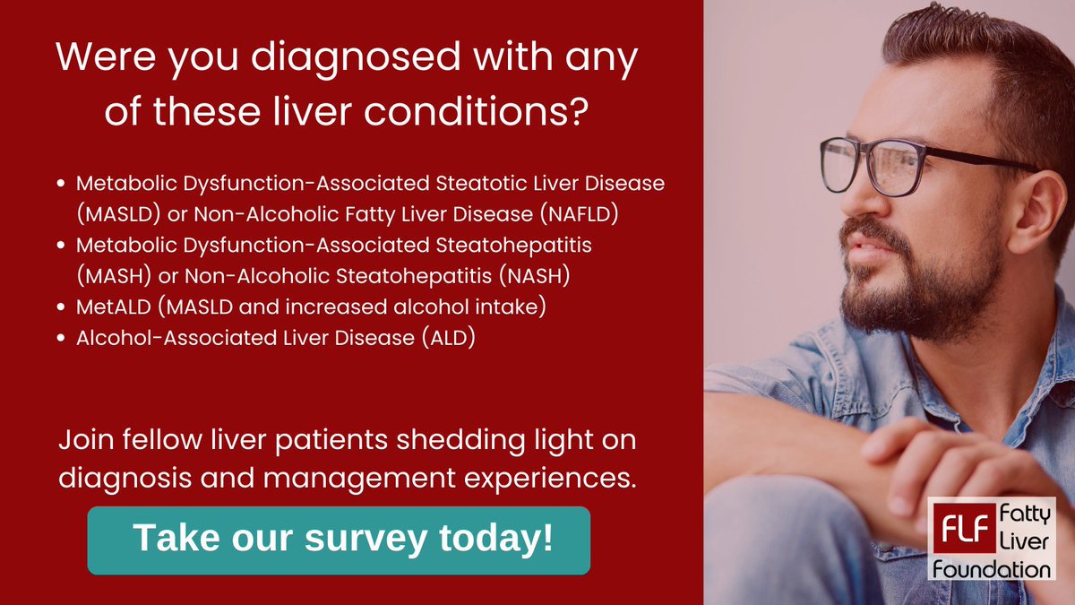Empower change! Participate in our survey on steatotic (fatty) liver disease and help pave the way for awareness. Every response counts! Start here➡️ surveymonkey.com/r/5S2F58S
#livertwitter #liverdisease #HealthResearch #Empowerment #LiverHealth #SurveyForChange #CommunityVoice