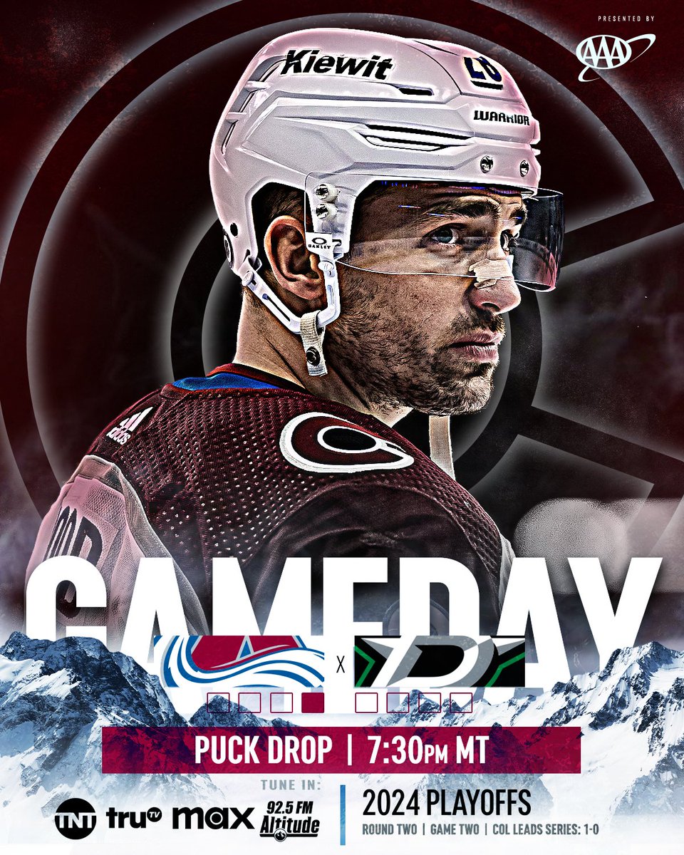 x - Colorado Avalanche (@avalanche) on Twitter photo Staying hungry. 
📺: @TNT
💻: @MAX | <a href="/truTV/">truTV</a>
📻: <a href="/AltitudeSR/">92.5 FM - Denver's Altitude Sports Radio</a> 92.5 FM
⏰: 7:30 PM MT
#GoAvsGo | #ALLIN Staying hungry. 
📺: @TNT
💻: @MAX | <a href="/truTV/">truTV</a>
📻: <a href="/AltitudeSR/">92.5 FM - Denver's Altitude Sports Radio</a> 92.5 FM
⏰: 7:30 PM MT
#GoAvsGo | #ALLIN
