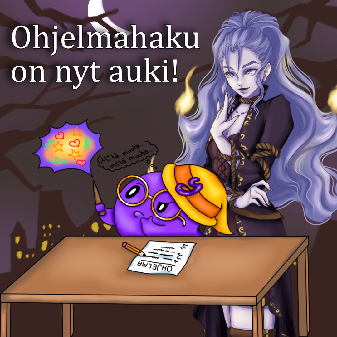 Yureicon's tweet photo. Haku Yureiconin ohjelmajärjestäjäksi on nyt avattu!

Hae sinäkin mukaan haamujengiin tekemään Suomen ensimmäistä kauhuteemaista conitapahtumaa!

Haku päättyy 8.7.2024 klo 23:59 asti.

Tarkemmat tiedot nettisivuiltamme. https://t.co/WhbKyX4eVJ

#yureicon #yureicon2024 https://t.co/sO9Qx1FXNg