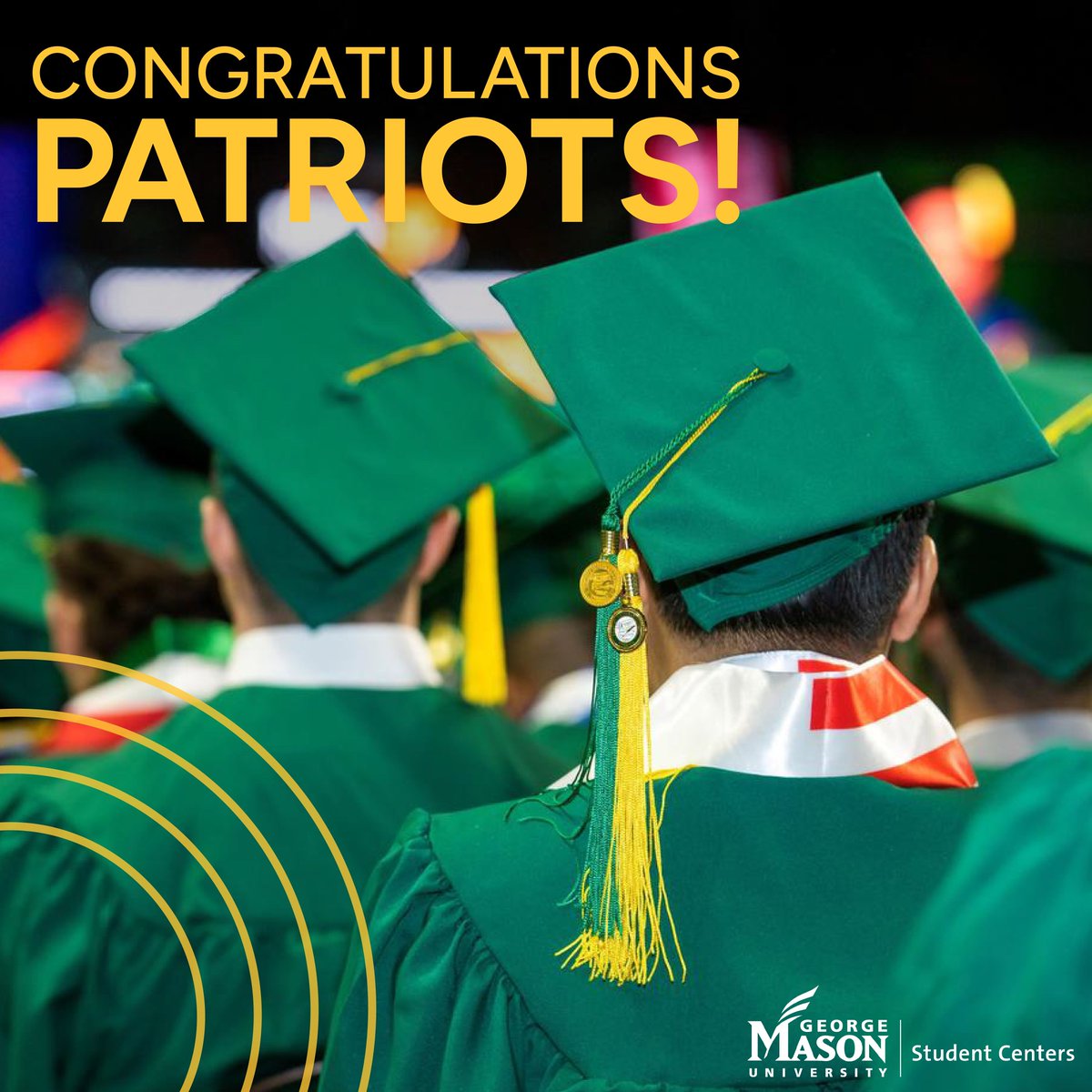 Congratulations to all Spring 2024 graduates! 🎓 
We wish you a great start to new beginnings! 
#GMU #MasonNation #AllTogetherDifferent