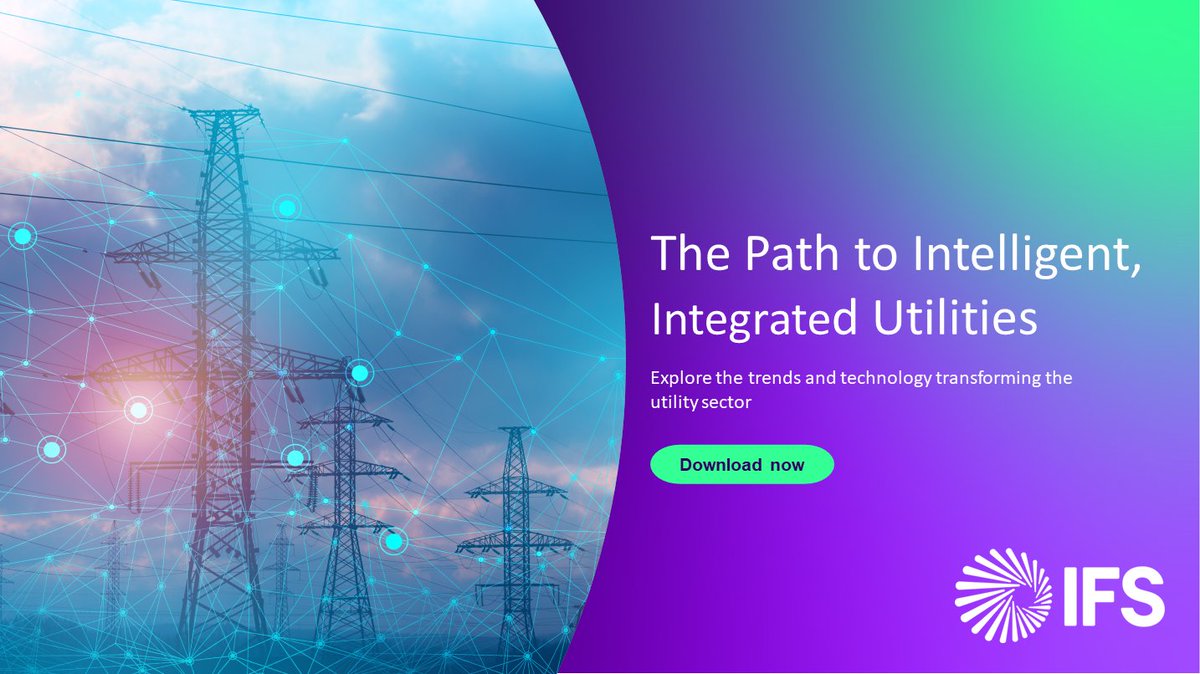 As #energy businesses transform, utilities need integrated systems that can go further to intelligently support proactive decision-making.  Would you like to learn more? Download now: ifs.link/8S3pBA